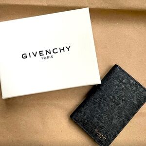 Givenchy black leather card holder